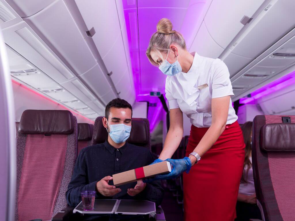 VIRGIN ATLANTIC CHARTER MENU— CLEVELAND BROWNS